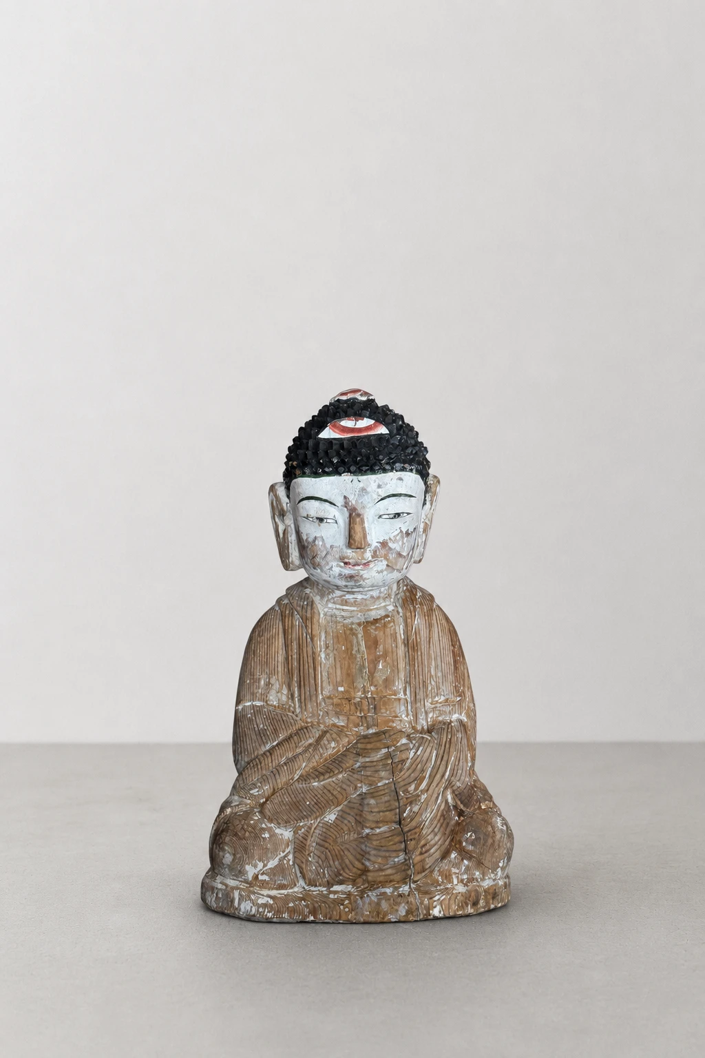 목제 백불 좌상